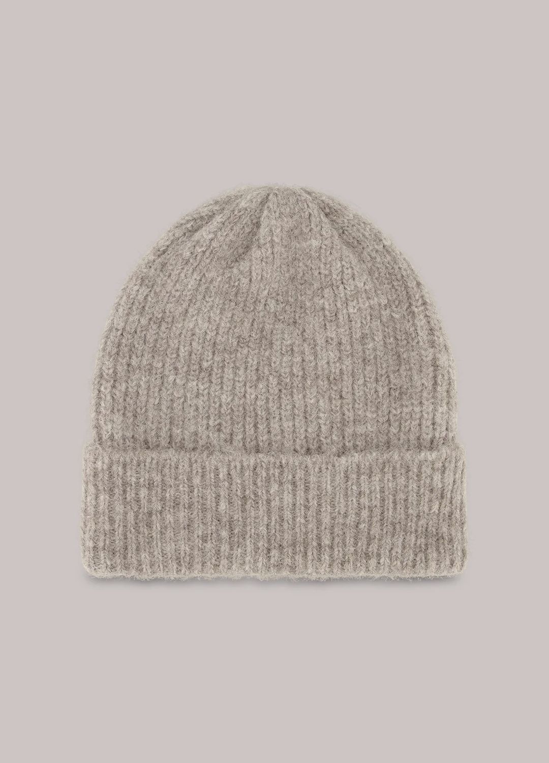 Knitted beanie beige