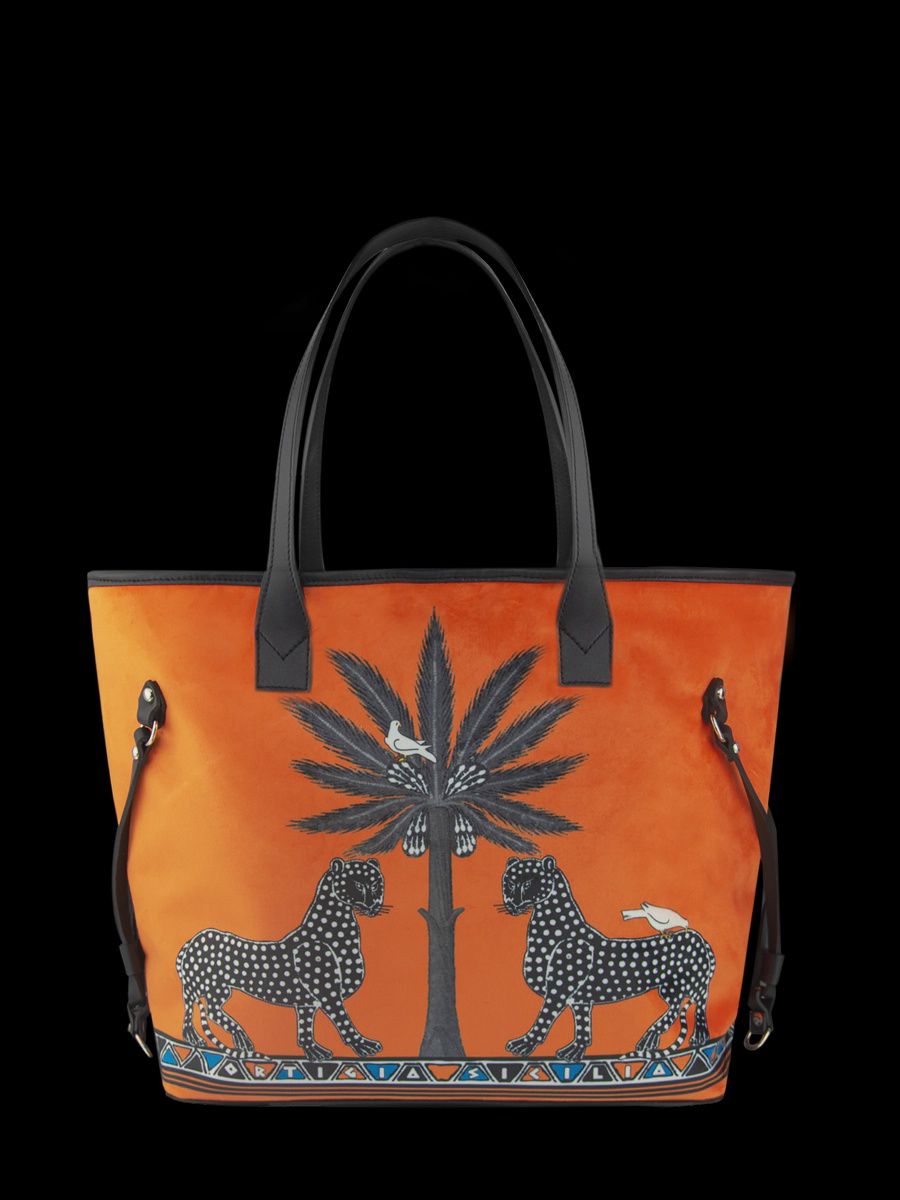Velvet Tote Bag Orange