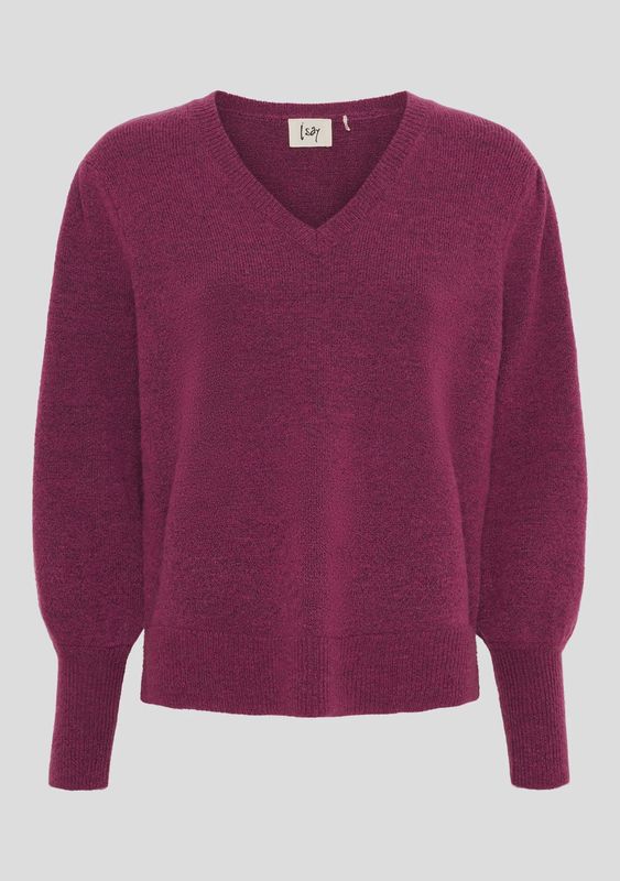 Anna v-neck jumper burgundy