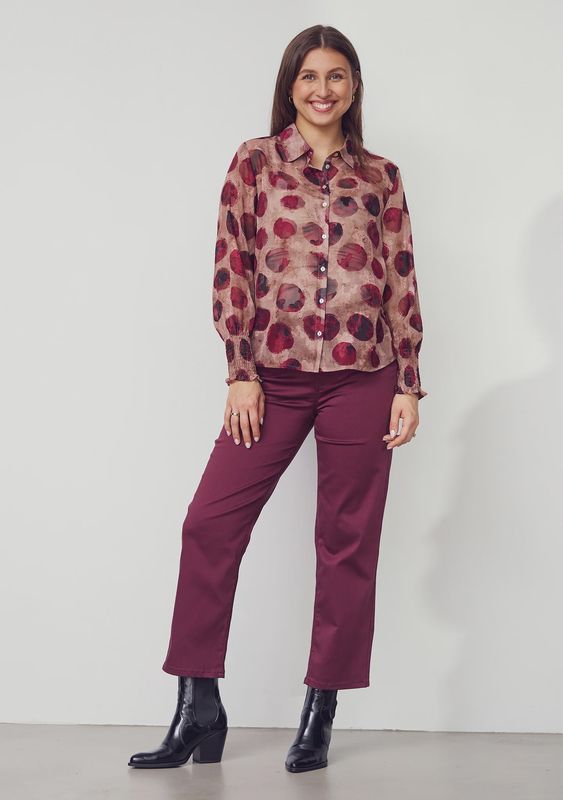 Chino trouser wine red