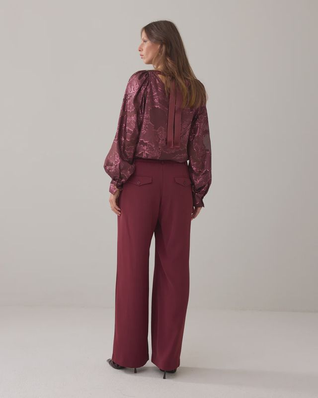 Wide trousers burgundy