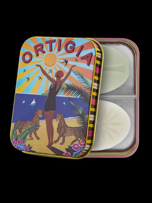 Box of soaps City tin Ortigia