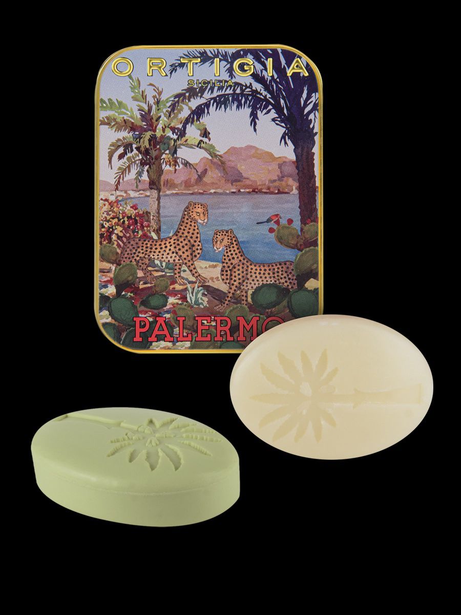 Box of soaps city tin Palermo