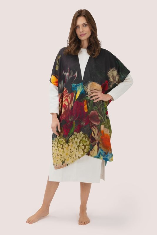 Wraparound scarf in chocolate brown