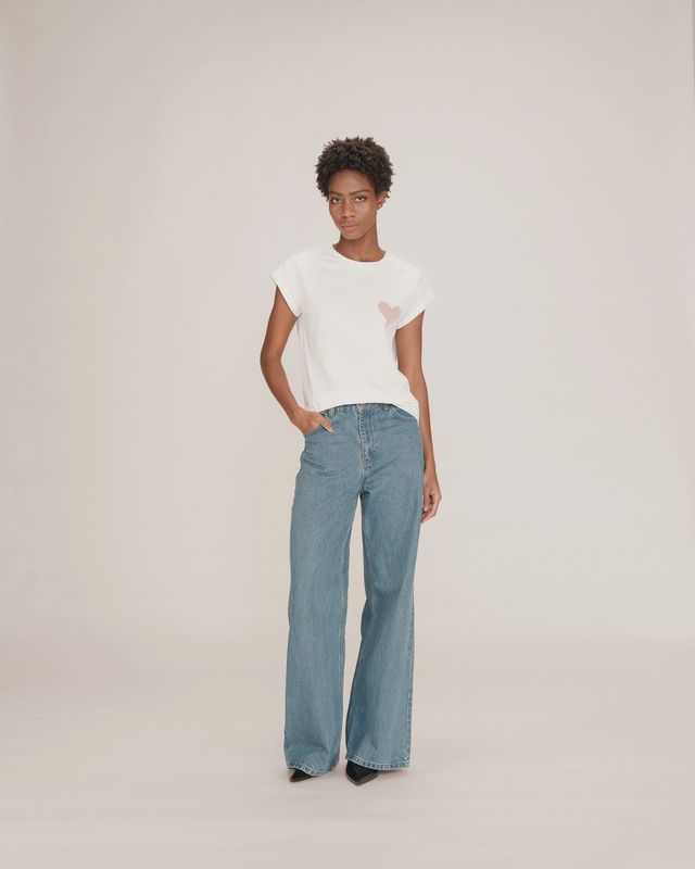 Take snow white heart t-shirt pink