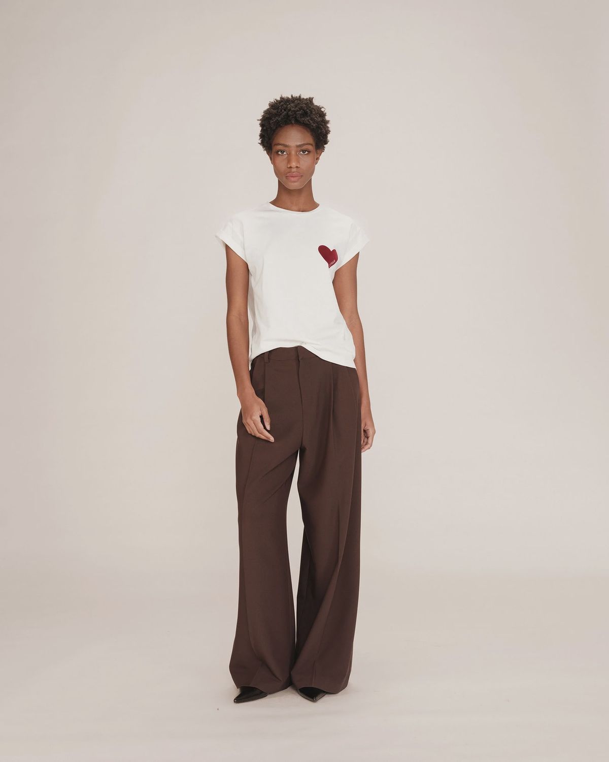 Take snow white heart t-shirt in burgundy