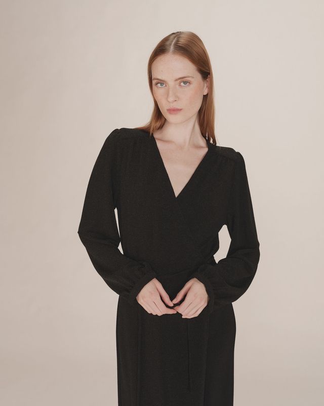 Talia wrap dress black