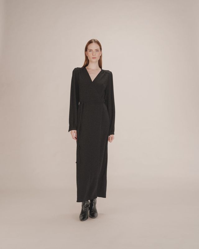 Talia wrap dress black