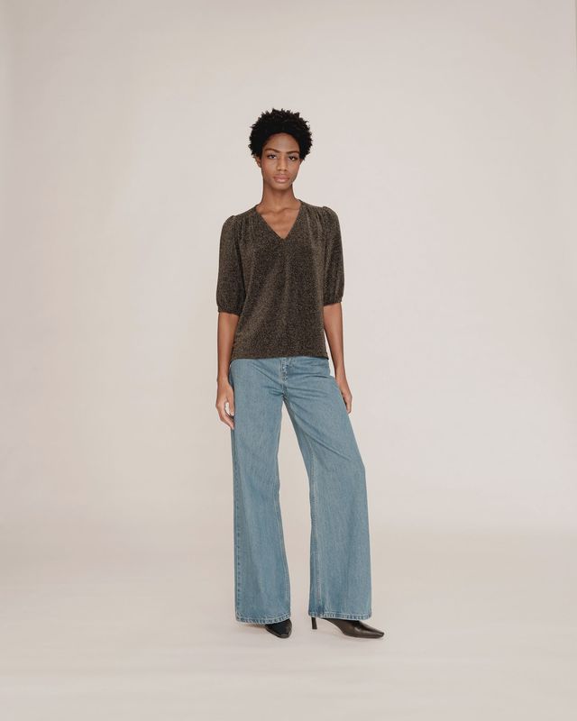 Timide gold lurex top