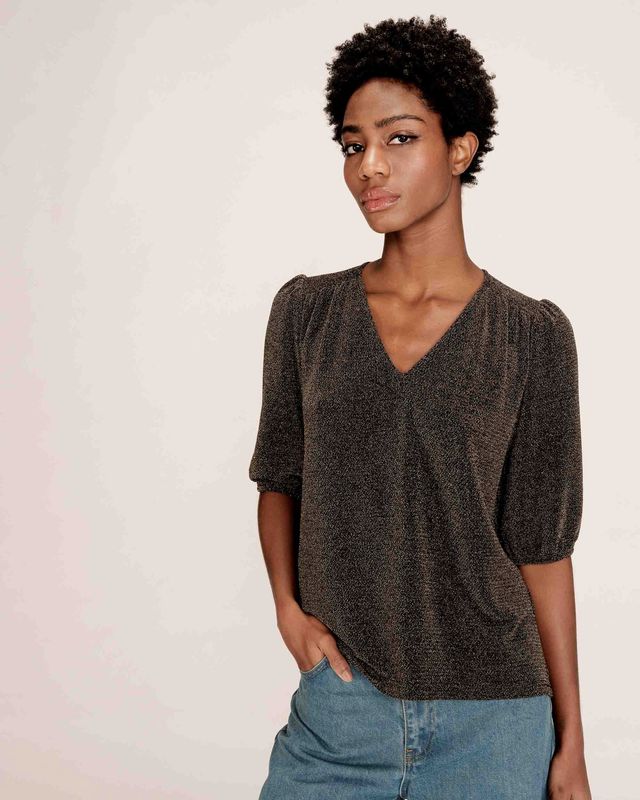 Timide gold lurex top