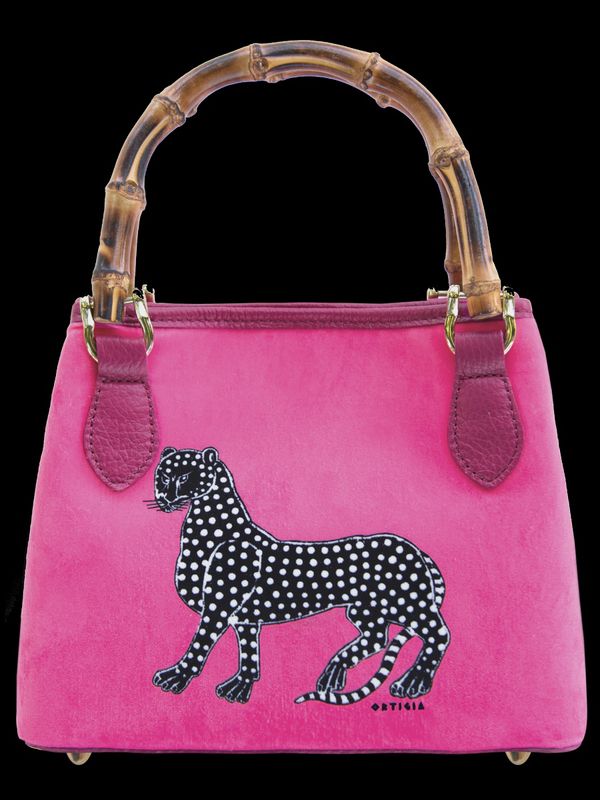 Velvet bag in pink