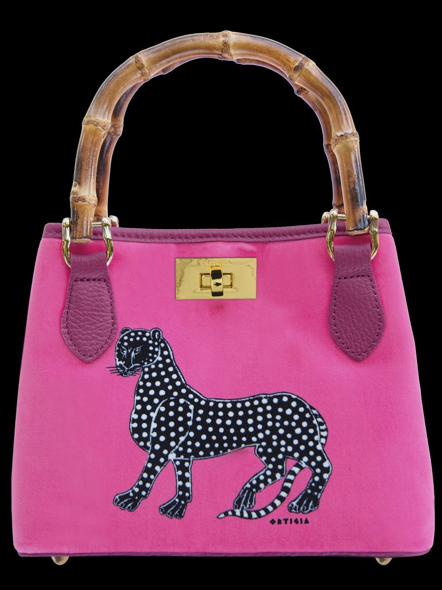 Velvet bag in pink