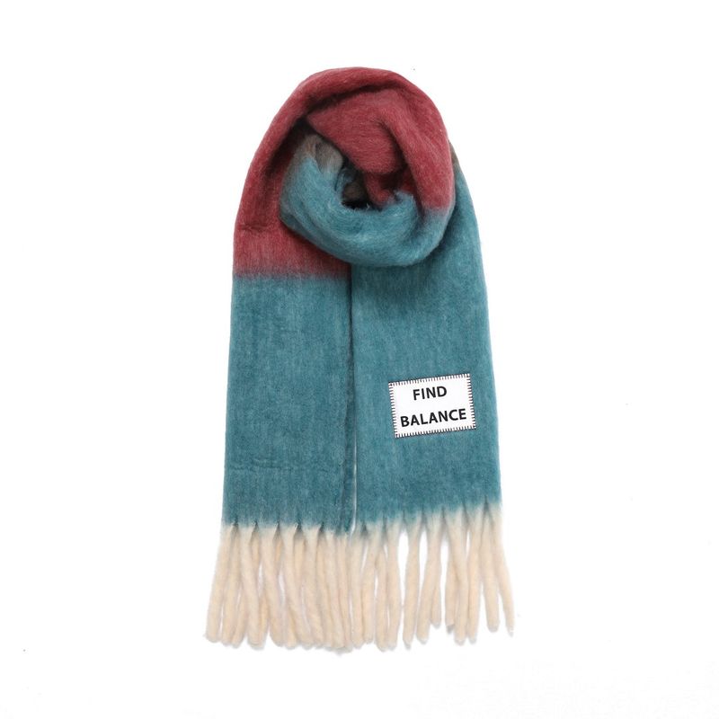 Find Balance scarf blue and red