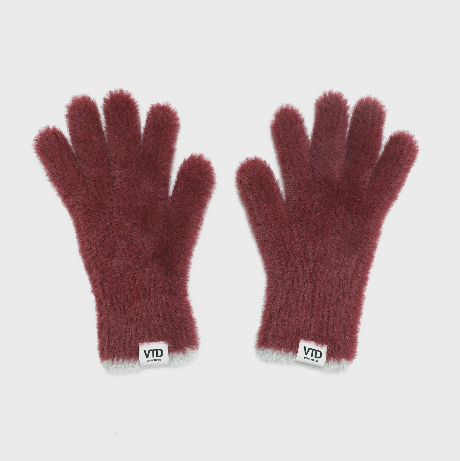 Burgundy gloves