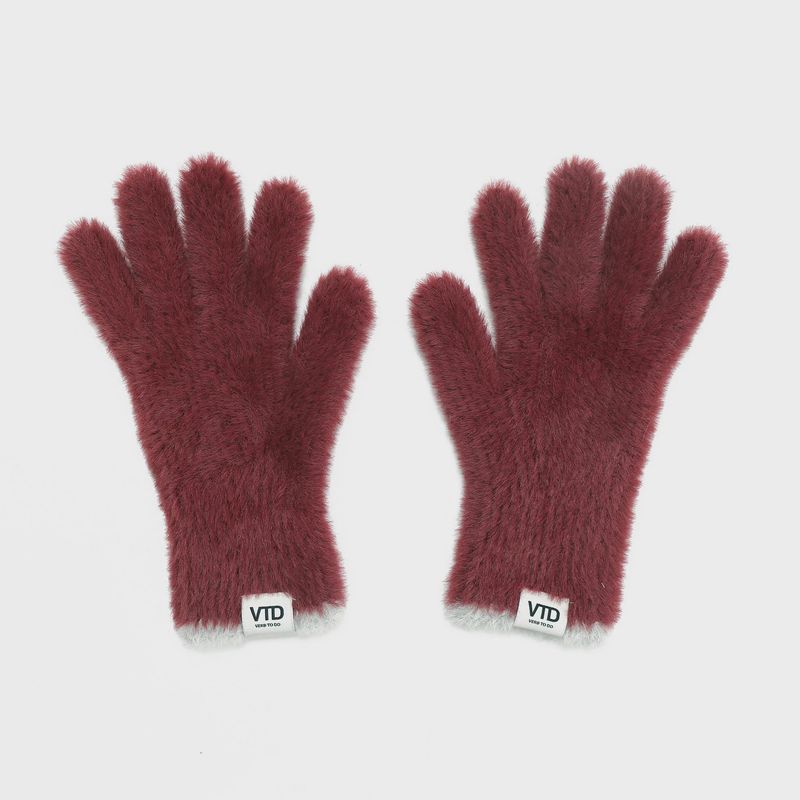 Burgundy gloves