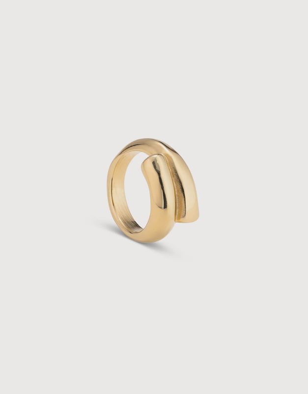 18k gold tubular ring