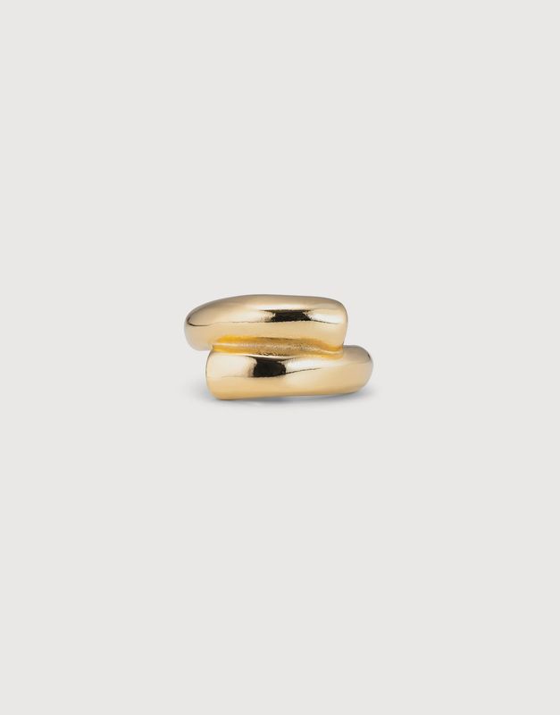 18k gold tubular ring