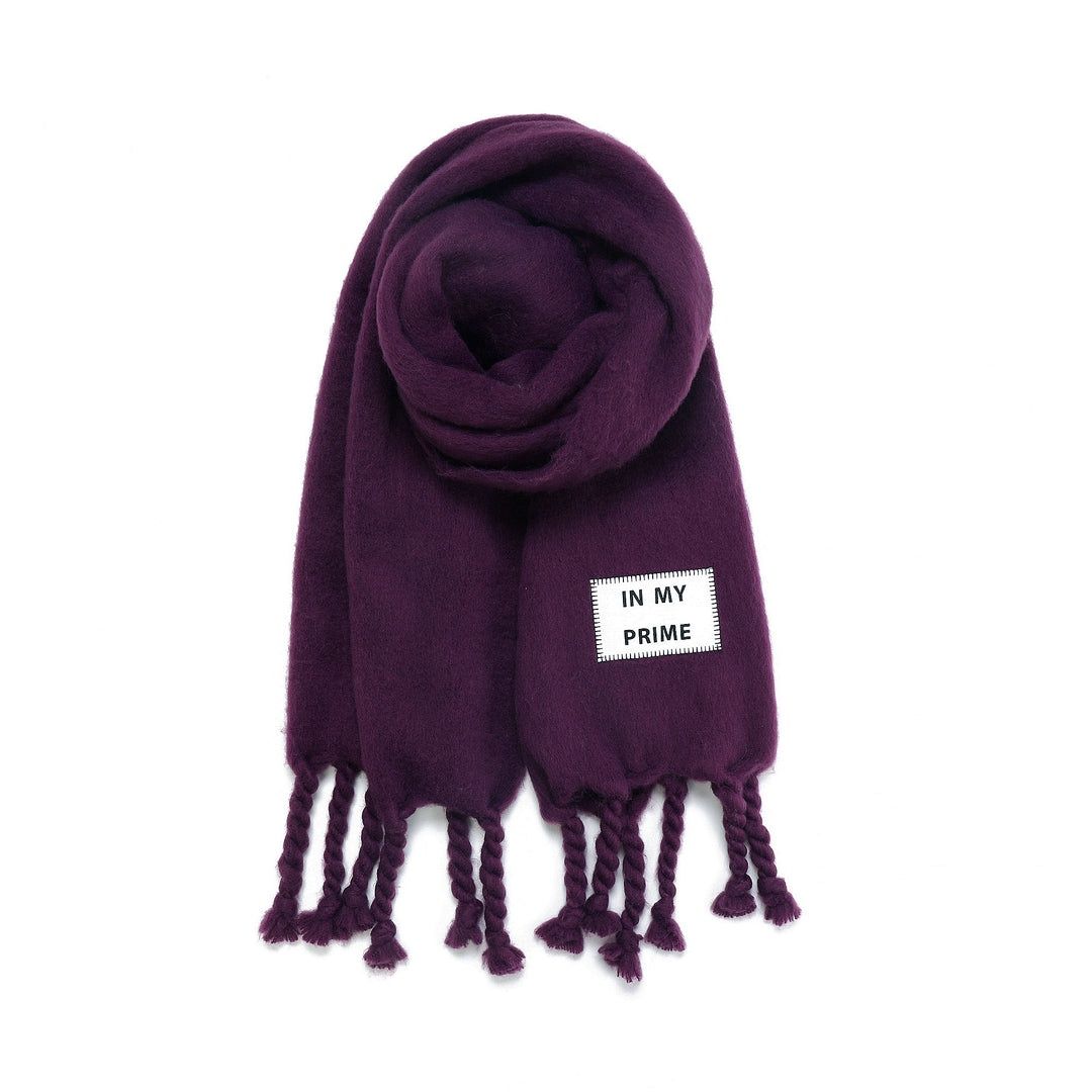 In my prime aubergine purple XL scarf