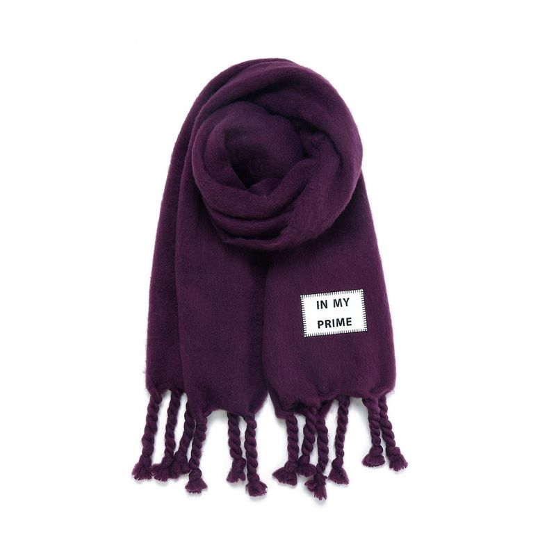 In my prime aubergine purple XL scarf