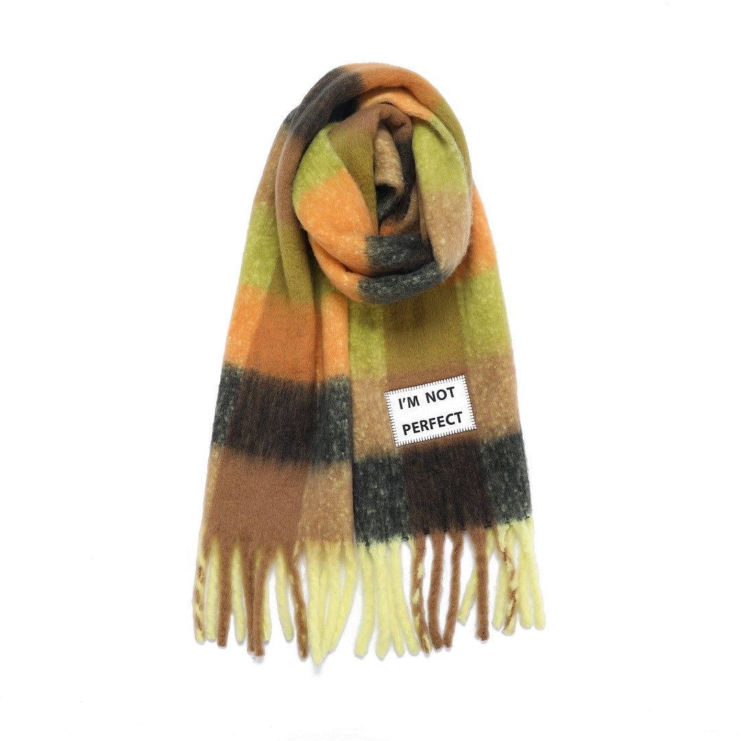I&#39;m not perfect scarf orange