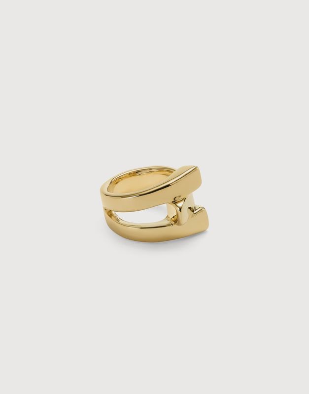 18k gold ring interlink