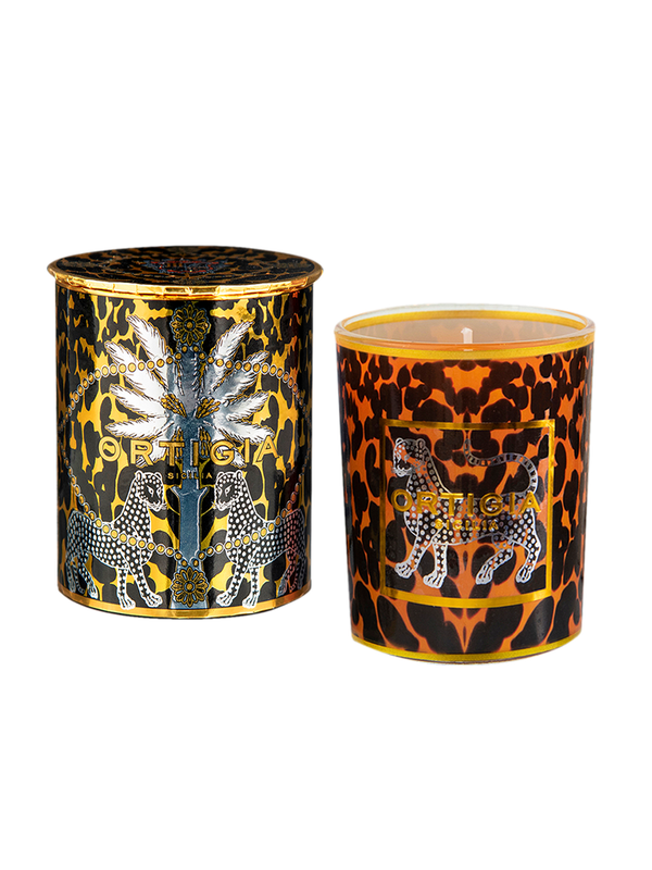 Ambra Nera candle decorated small