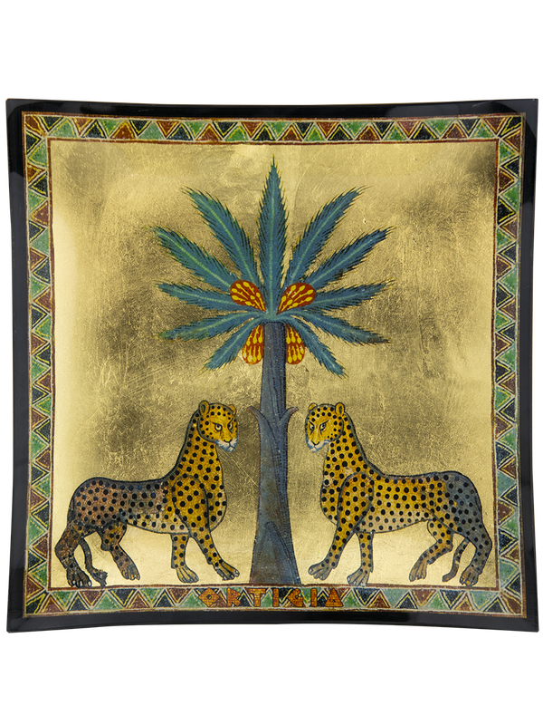 Glass Plate Square Zagara 27cm