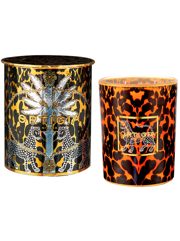 Ambra Nera decorated Candle med