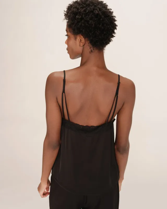 Trefle satin camisole black