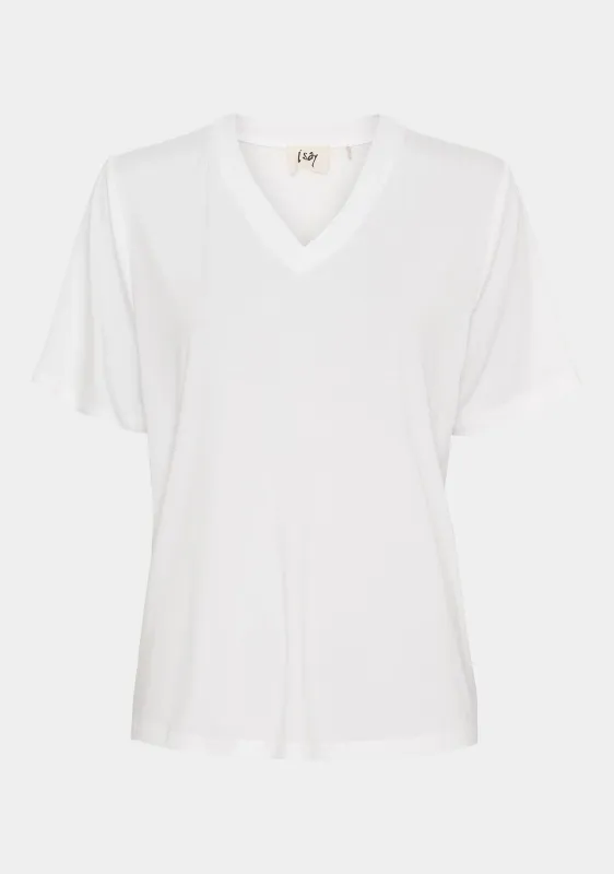 Gritt v-neck t-shirt white