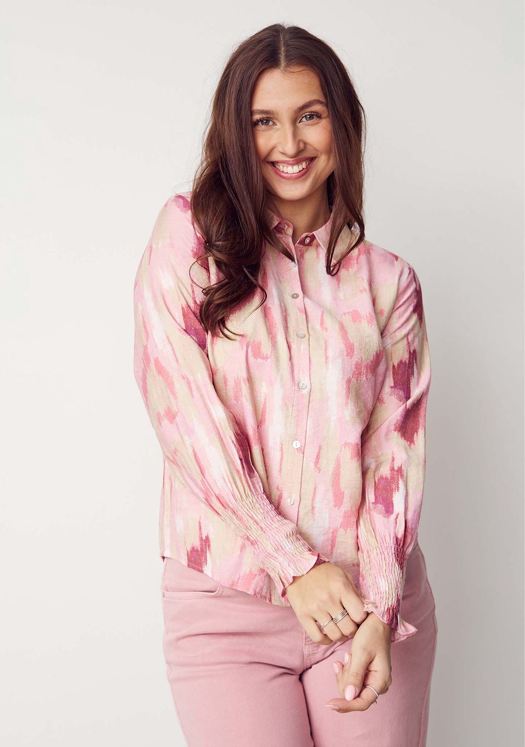 Ane smock shirt pink