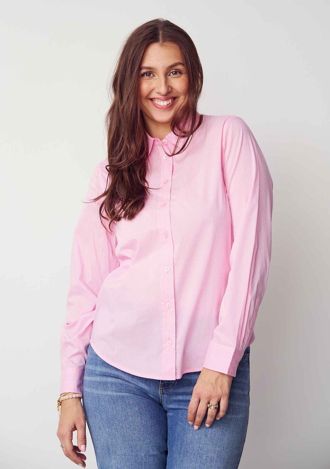 Bellis striped shirt pink