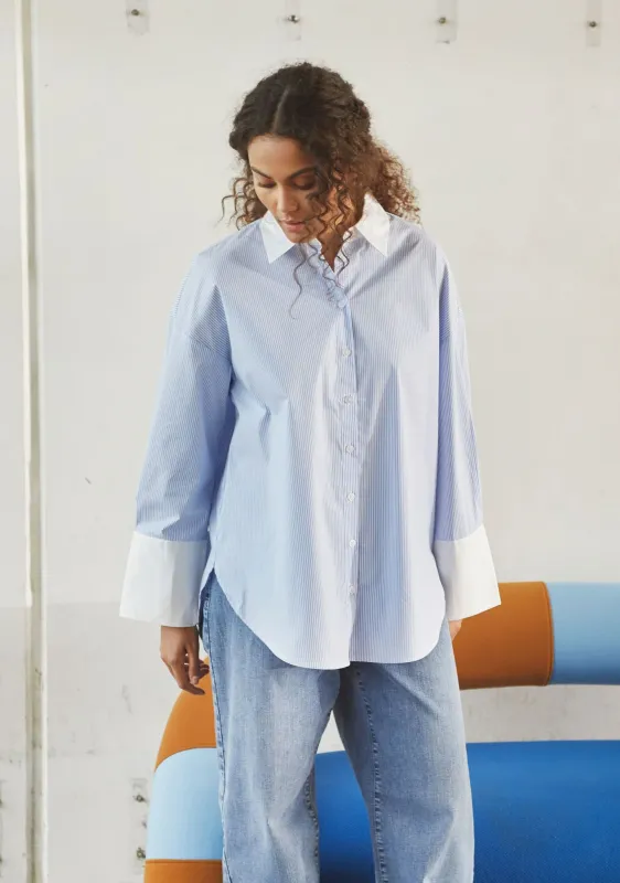 Sigga contrast shirt blue