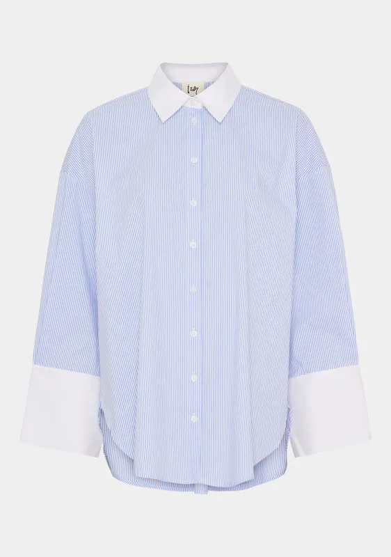 Sigga contrast shirt blue