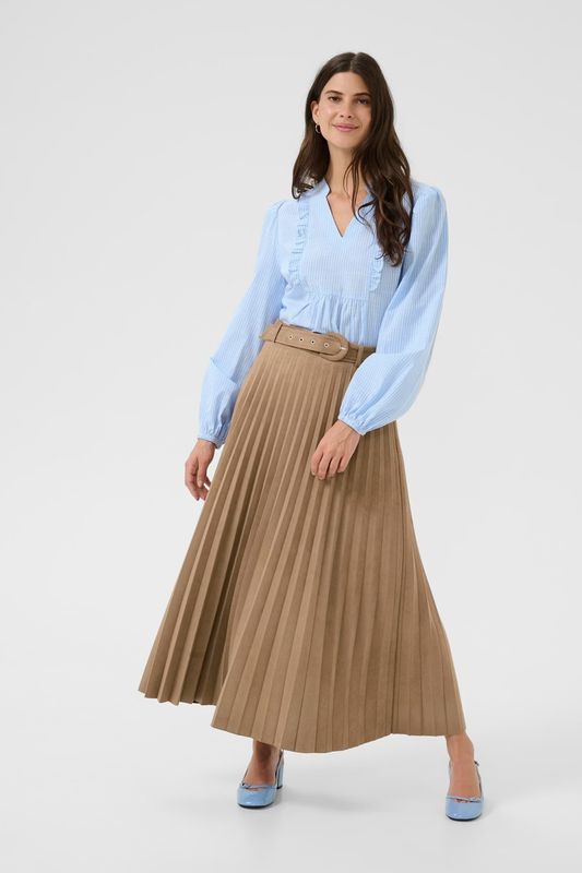 Cala pleated skirt beige