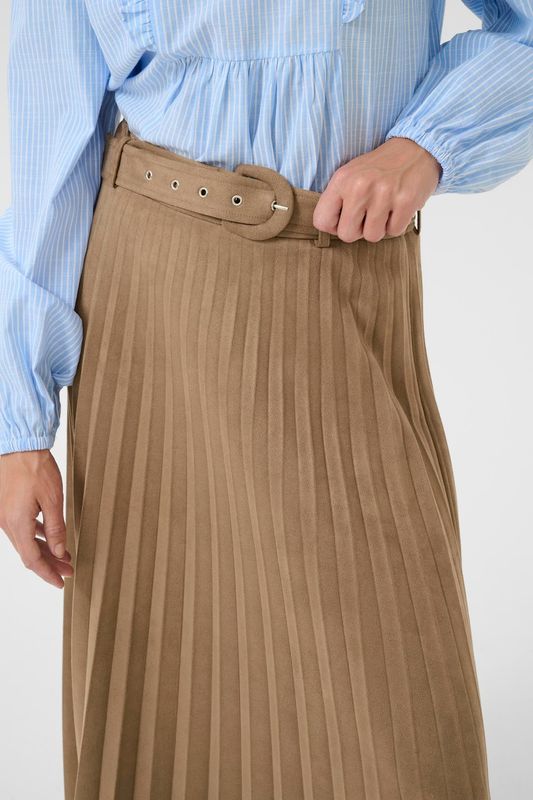 Cala pleated skirt beige