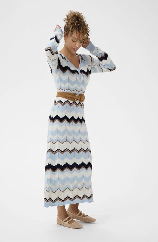 Netes knitted dress multi blue