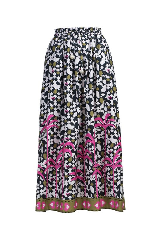 Cecil print skirt black mix