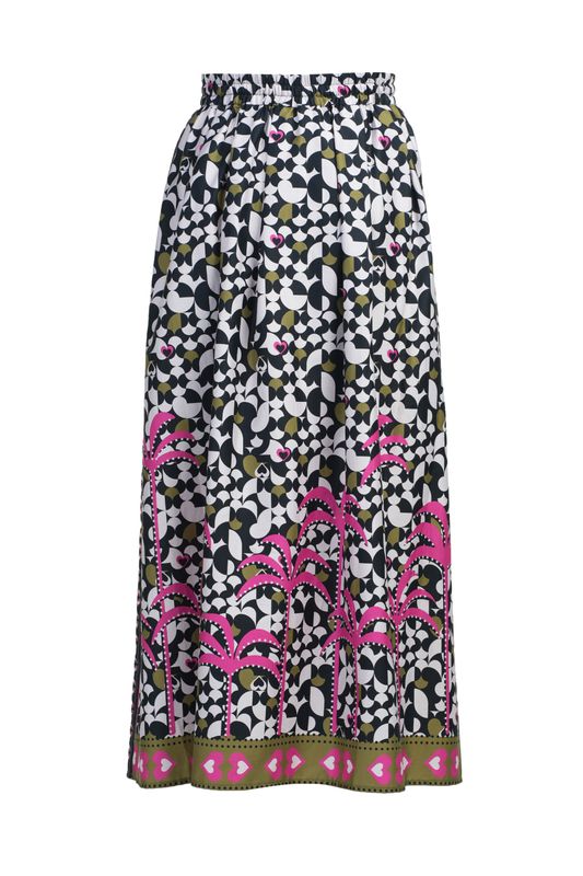 Cecil print skirt black mix