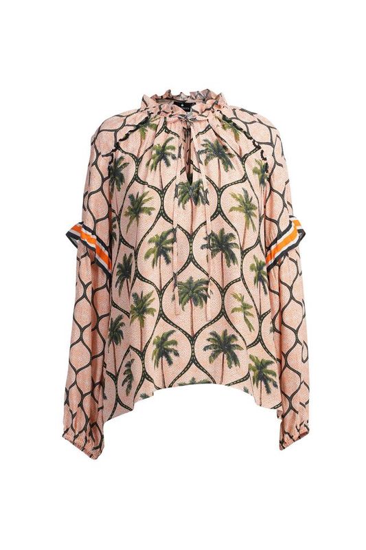 Tina print blouse orange