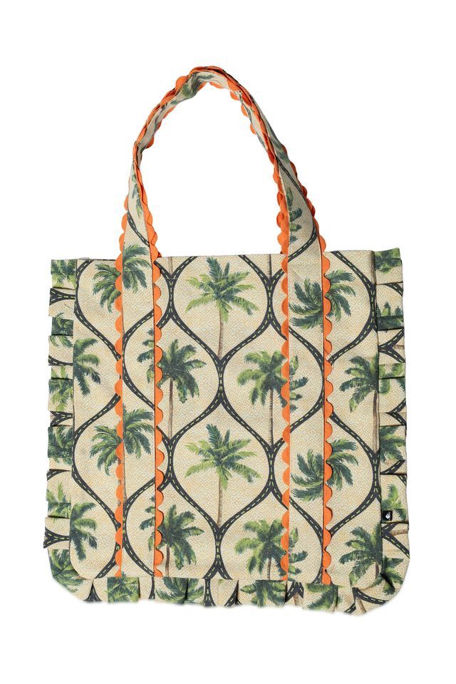 Canvas print tote bag orange