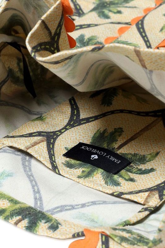 Canvas print tote bag orange