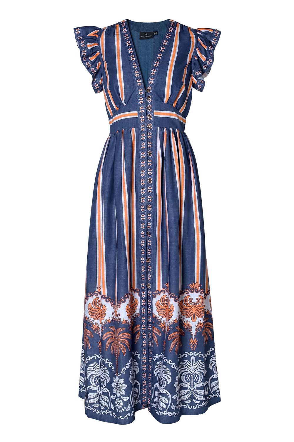 Madeline print dress navy