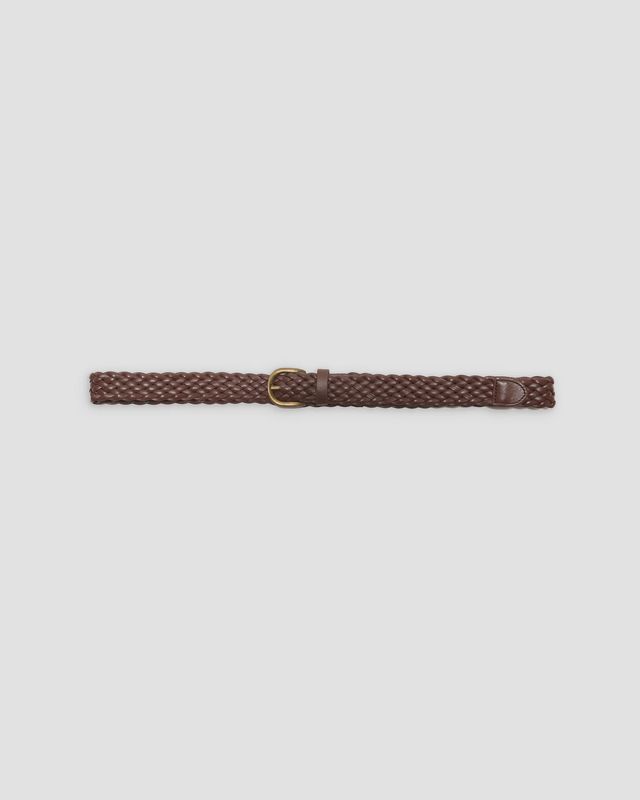 Viona braided belt chocolate brown