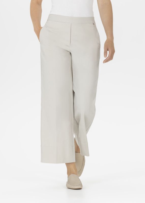 Wide leg pull on culotte beige