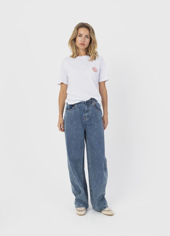 Smile t-shirt white with pink