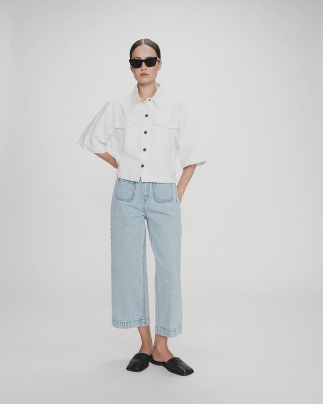 Joe 7/8 loose fit denim jeans light blue