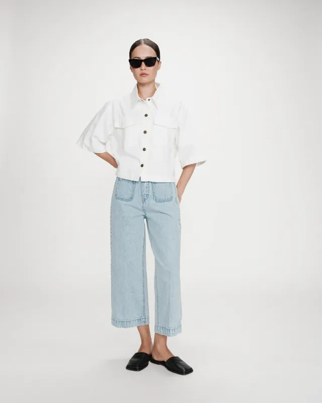Joe 7/8 loose fit denim jeans light blue