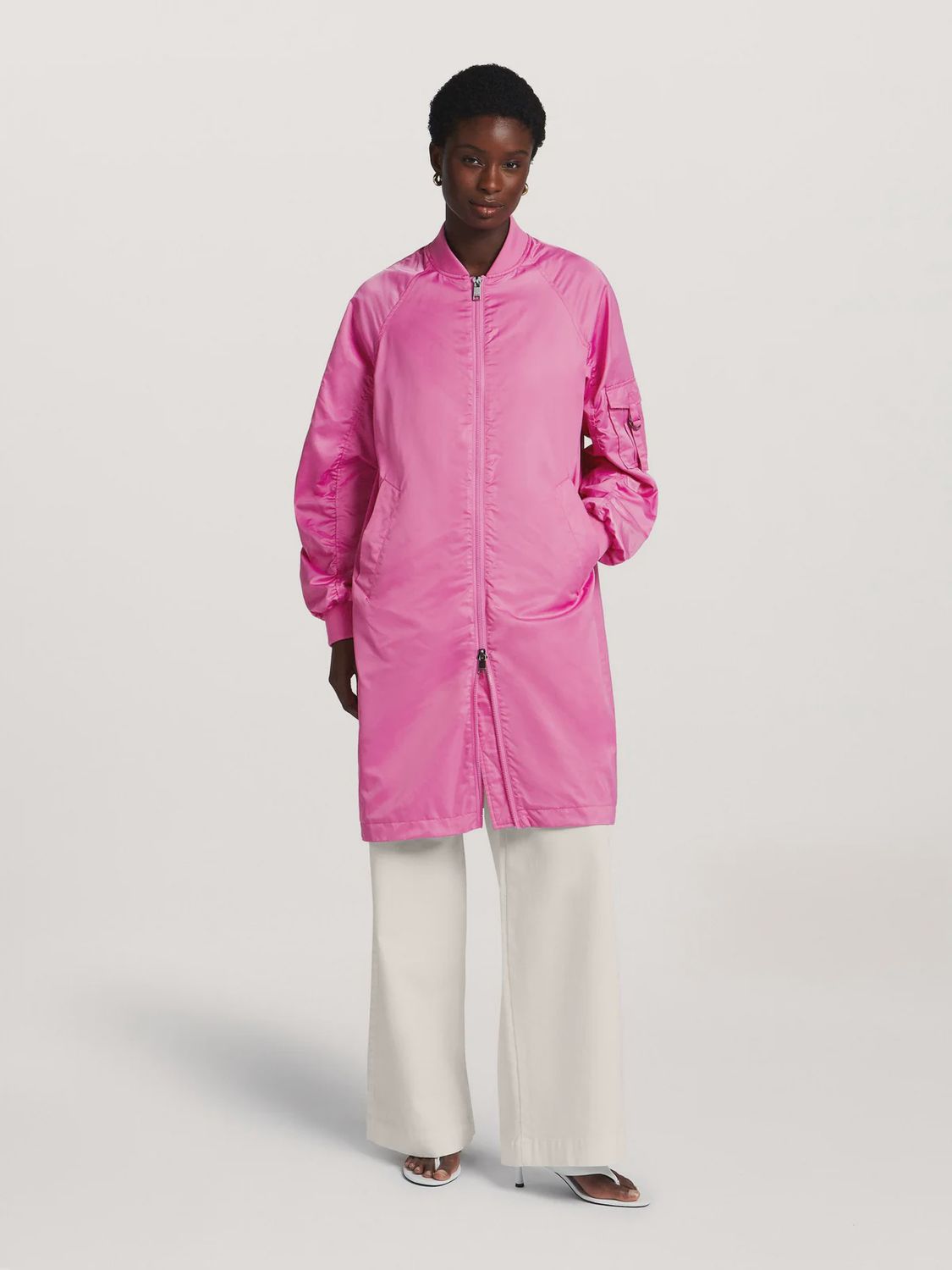 Ali bomber coat hot pink