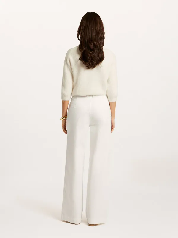 Rose wide leg trousers cream